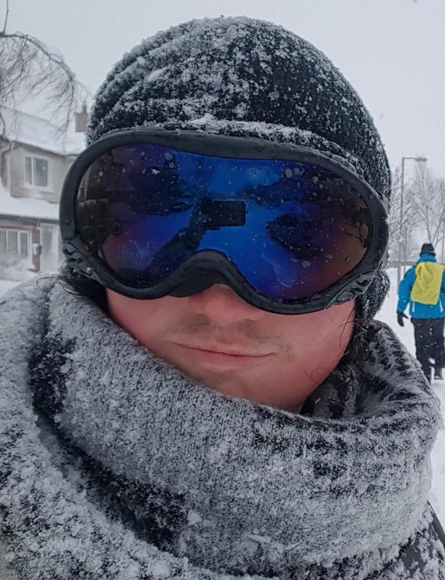 Irish lad wearing a ski mask